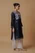 Kashirmir Aari Work Long Kurta - Blue