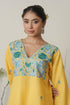 Kashirmir Aari Work Long Kurta – Yellow