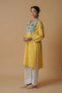 Kashirmir Aari Work Long Kurta – Yellow