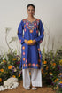 Kashirmir Aari Work Long Kurta – Blue