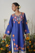 Kashirmir Aari Work Long Kurta – Blue