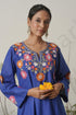 Kashirmir Aari Work Long Kurta – Blue