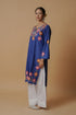 Kashirmir Aari Work Long Kurta – Blue