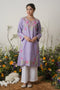 Kashirmir Aari Work Long Kurta – Lavender
