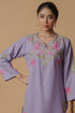 Kashirmir Aari Work Long Kurta – Lavender