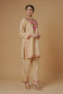 Kashmiri Aari Work Cotton Kurta Set - Beige