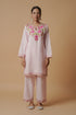Bhavya in Kashmiri Aari Work Cotton Kurta Set - Baby Pink