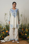 Kashmiri Aari Work Cotton Kurta with Farsi Pant - White