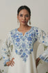 Kashmiri Aari Work Cotton Kurta with Farsi Pant - White