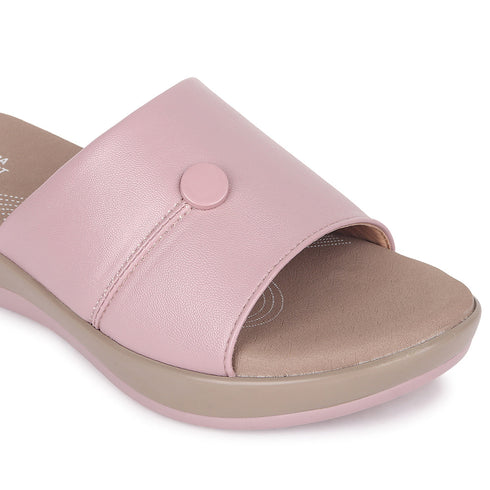 Women's Embellished Wedge Slide Sandals