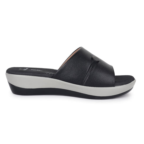 Women's Embellished Wedge Slide Sandals