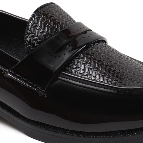 Men's Patent Textured Penny Loafer