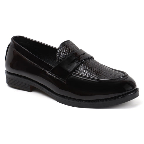 Men's Patent Textured Penny Loafer