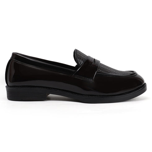Men's Patent Textured Penny Loafer