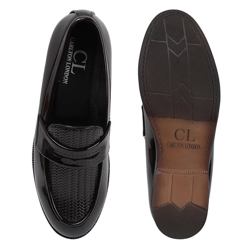 Men's Patent Textured Penny Loafer