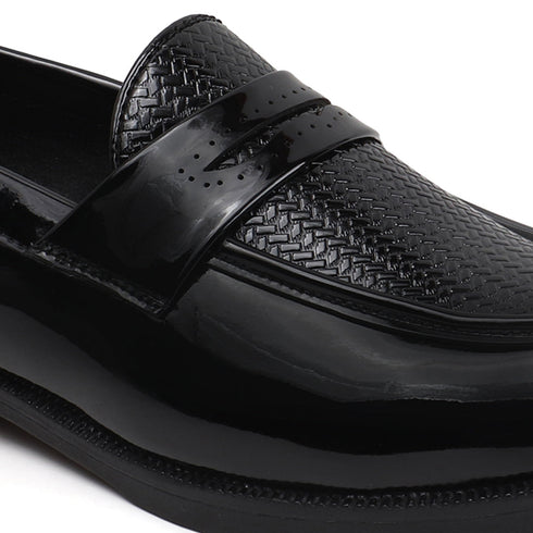 Men's Patent Textured Penny Loafer