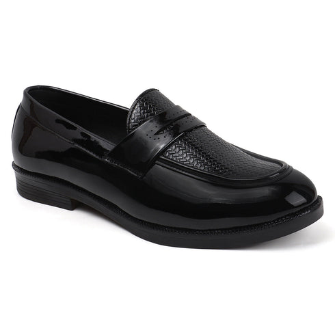 Men's Patent Textured Penny Loafer