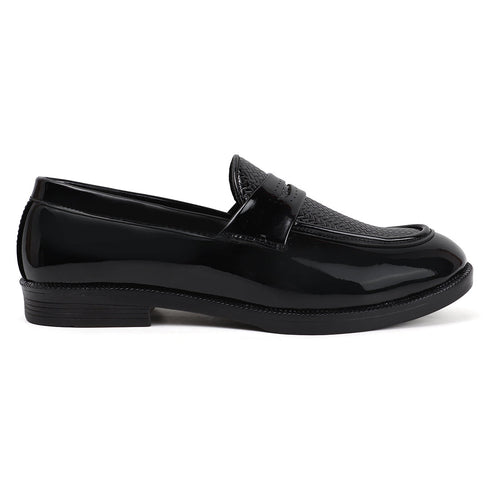 Men's Patent Textured Penny Loafer