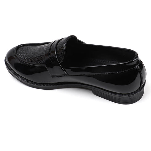 Men's Patent Textured Penny Loafer