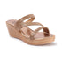 Women's Metallic Glitter Wedge Slide Sandals