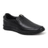 Men's Comfort Casual Slip-On Shoe with Leather Textured Elastic Detail