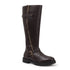 Women's Tall Zipper Accent Riding Boot Buckled Knee-High Fashion Footwear