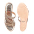 Women's Metallic Glitter Wedge Slide Sandals