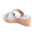 Women's Metallic Glitter Wedge Slide Sandals