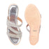 Women's Metallic Glitter Wedge Slide Sandals