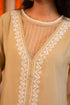 Saba Chikankari Long Kurta In Muslin - Beige