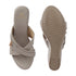Women's Criss-Cross Strap Wedge Sandal with Charm Detail