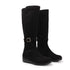 Women's Tall Moto-Style Riding Boot - Knee-High Footwear with Buckle Detail