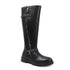 Women's Tall Zipper Accent Riding Boot Buckled Knee-High Fashion Footwear