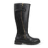 Women's Tall Zipper Accent Riding Boot Buckled Knee-High Fashion Footwear