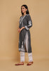 Saba Chikankari Kurta in Mul cotton in Black With White
