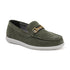 Men's Buckle Accent Driving Leather Loafer with Suede Finish