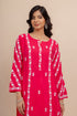 Saba Chikankari Long Kurta In Muslin - Pink