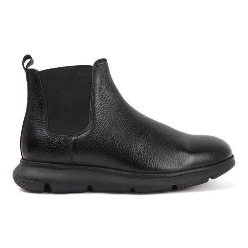 Men's Modern Leather Textured Ankle Chelsea Boot with Lightweight