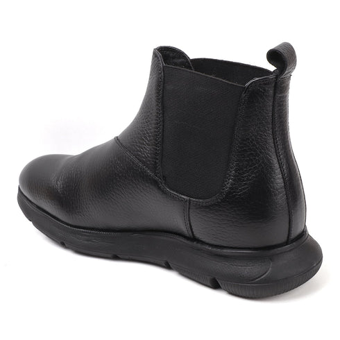 Men's Modern Leather Textured Ankle Chelsea Boot with Lightweight