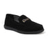 Men's Buckle Accent Driving Leather Loafer with Suede Finish