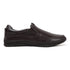 Men's Comfort Casual Slip-On Shoe with Leather Textured Elastic Detail