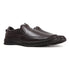 Men's Comfort Casual Slip-On Shoe with Leather Textured Elastic Detail