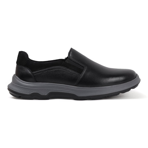 Men's Easy Slip-On Leather Casual Shoe with Lightweight Comfort Sole