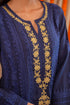 Saba Muslin Kurta In Blue With White Zari Embroidery