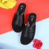 Women's Embellished Wedge Slide Sandals