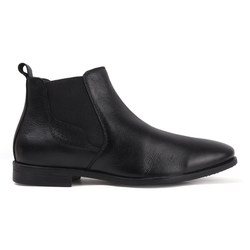 Men's Classic Slip-On Ankle Chelsea Leather's Boot with Elastic Gussets