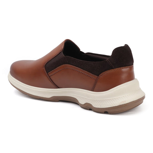 Men's Easy Slip-On Leather Casual Shoe with Lightweight Comfort Sole
