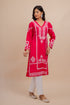 Saba Chikankari Long Kurta In Muslin - Pink