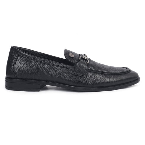 Men's Pebble Leather Dress Loafer with Contrast Band