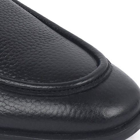 Men's Pebble Leather Dress Loafer with Contrast Band